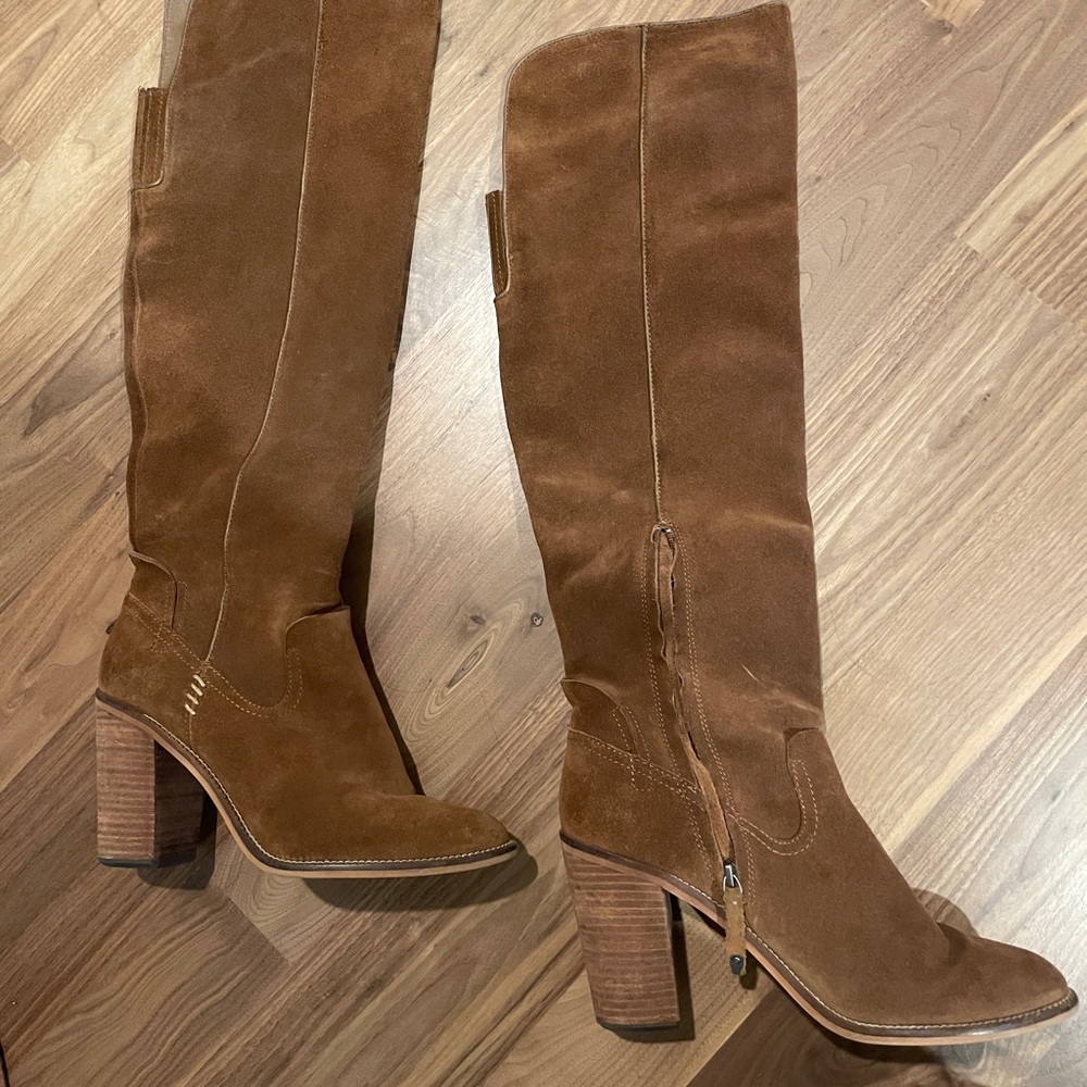 Suede Knee High Boots